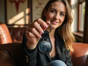 Photo Keychain Leather StyleRacing Touch